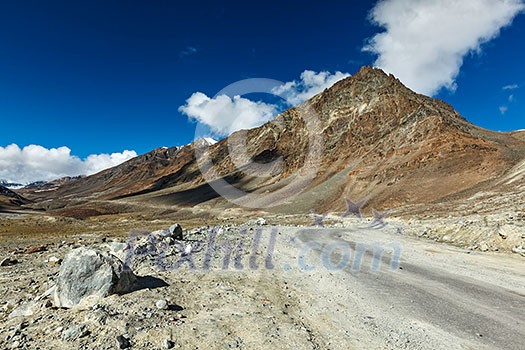 Manali-Leh road to Ladakh in Indian Himalayas near Baralacha-La pass. Himachal Pradesh, India Manali-Leh road to Ladakh in Indian Himalayas near Baralacha-La pass. Himachal Pradesh, India