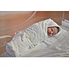 cute healthy new born baby portrait in hospital