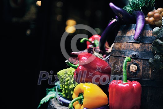 Vegetable details of buffet setting decoration