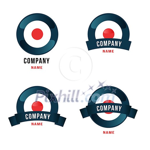Stylish vector logos with bullseye concept