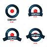 Stylish vector logos with bullseye concept