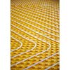 yellow underfloor heating posed in a under construction building