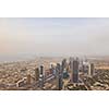 downtown city, cityscape of Dubai, United Arab Emirates, modern futuristic architecture daytime,  luxury traveling concept