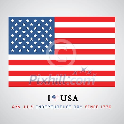 vector american flag for independence day  