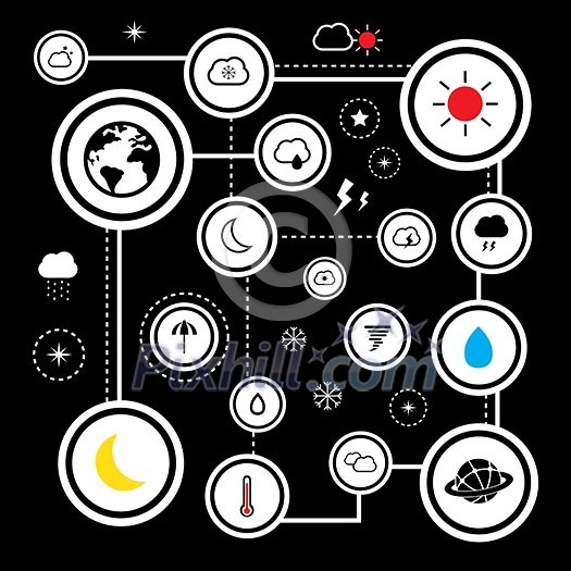 basic vector weather icon set basic vector weather icon set