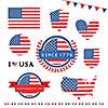 vector tag american flag for independence day   