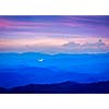 Peaceful sunset landscape in mountains in Munnar, Kerala, India