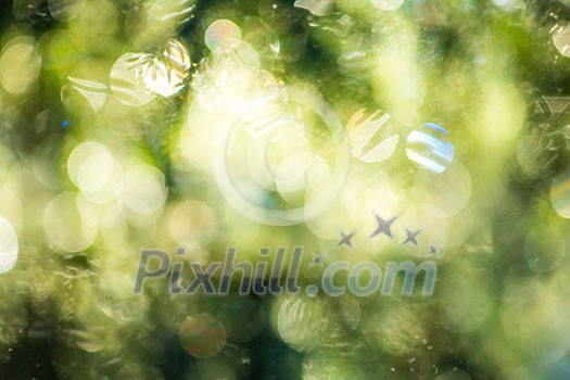 green bokeh abstract light background