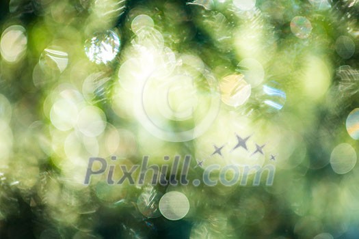 green bokeh abstract light background