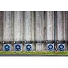 Conrete wall of a cereal silo tower with vents