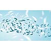Abstract background image of feathers flying in air