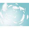 Abstract background image of white feathers flying in air