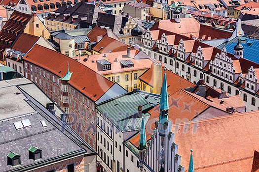 Aerial view of Munich cityscape, Bavaria, Germany Aerial view of Munich cityscape, Bavaria, Germany