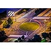 Elevated view of German road junction. Munich, Bavaria, Germany,