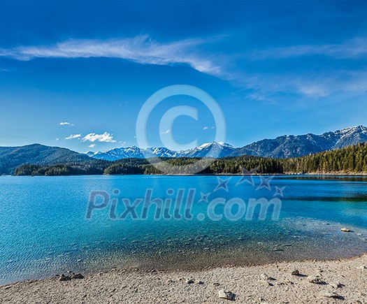 Eibsee lake. Bavaria, Germany