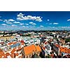 Aerial view of Riga center from St. Peter's Church, Riga, Latvia