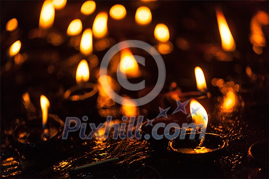 Diwali lights on hindu festival. India