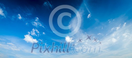 Blue sky with white cirrus clouds Blue sky with white cirrus clouds