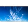 Blue sky with white cirrus clouds