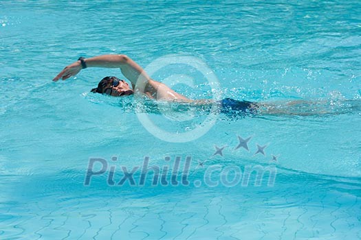 Swimming young man (the crawl) Swimming young man (the crawl)