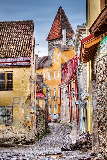 Tallinn Old Town street, Estonia. High Dynamic Range (HDR) image Tallinn Old Town street, Estonia. High Dynamic Range (HDR) image