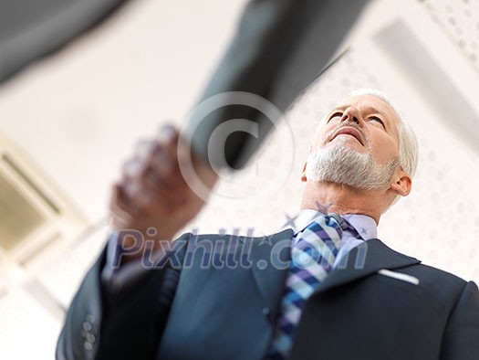 business partners, partnership concept with two businessman handshake business partners, partnership concept with two businessman handshake
