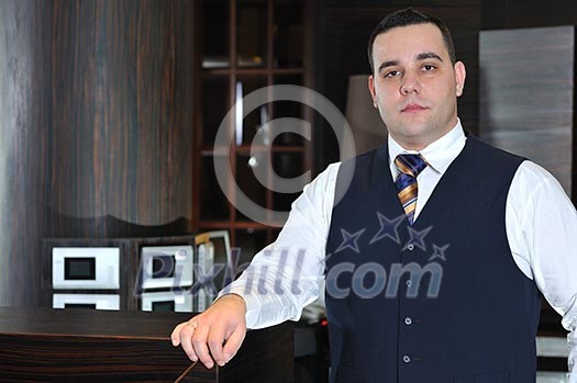 reception service man hotel indoor smile travel reception service man hotel indoor smile travel
