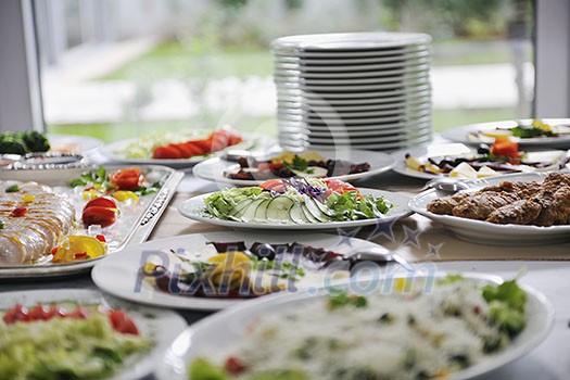 delicius catering food arrangement on party in restaurant delicius catering food arrangement on party in restaurant