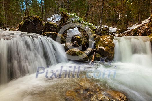 Cascade of Sibli-Wasserfall. Rottach-Egern, Bavaria, Germany Cascade of Sibli-Wasserfall. Rottach-Egern, Bavaria, Germany