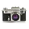 Old rangefinder camera isolated on white background