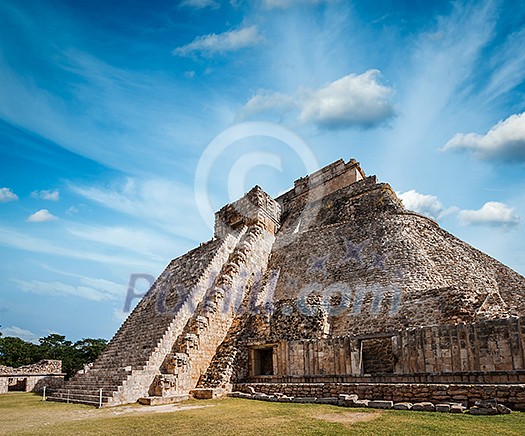 Anicent mayan pyramid in Uxmal, Mexico Anicent mayan pyramid in Uxmal, Mexico