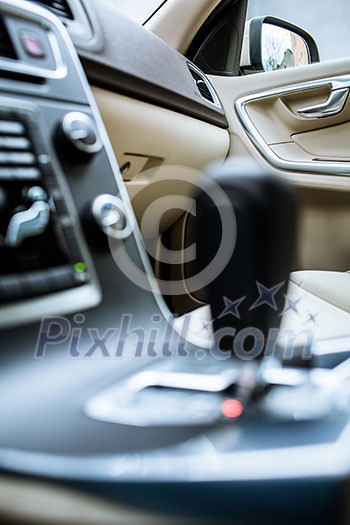Modern car interior Modern car interior