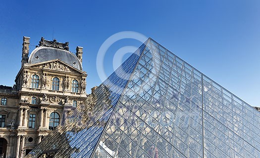 france louvre history  museum in paris at day and clear sky