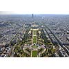 Eiffel Tower in Paris against a dramatic blue sky at day tourist and travel attraction