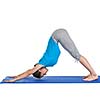 Yoga - young beautiful woman yoga instructor doing downward facing dog pose (adho mukha svanasana) exercise isolated on white background