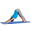 Yoga - young beautiful woman yoga instructor doing Downward Facing Dog (adho mukha svanasana) asana exercise isolated on white background