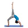 Yoga - young beautiful woman  yoga instructor doing Wheel Pose with one leg lifted straight up (Eka Pada Chakrasana) exercise isolated on white background
