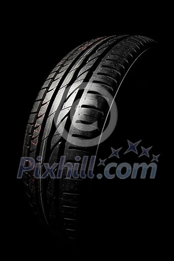 New car tire close up New car tire close up