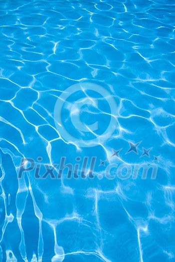 Ripple on blue water Ripple on blue water