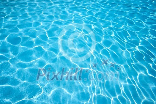 Ripple on blue water Ripple on blue water