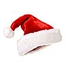 Santa's red hat isolated on white