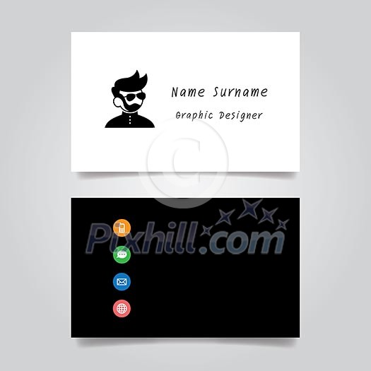 vector template cards in business company    