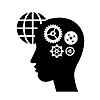 Brain gears symbol concept for idea 