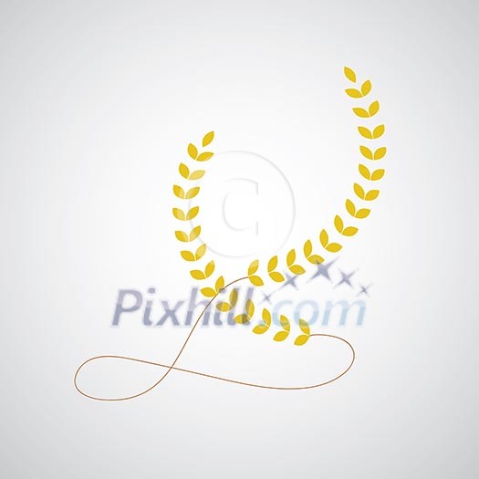 wheat symbol on gray background wheat symbol on gray background