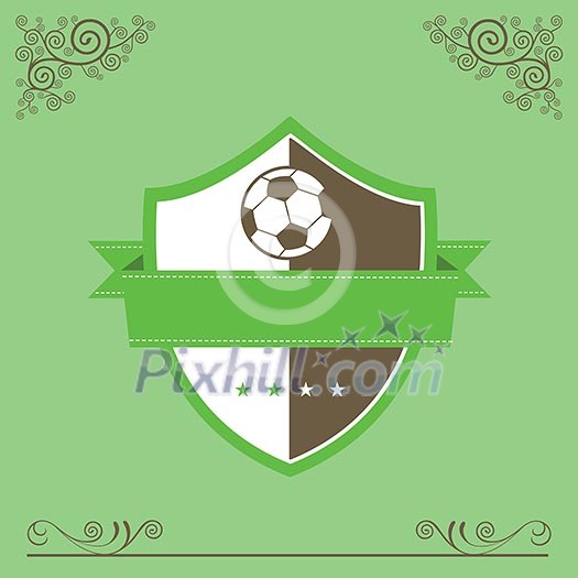 vector template football label vintage 