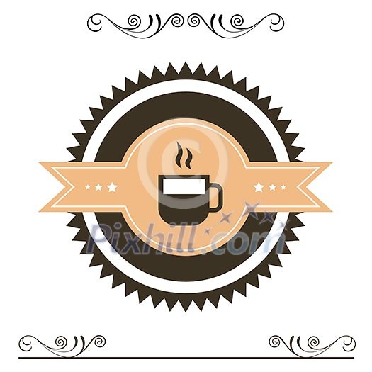 vector vintage coffee badges and labels 