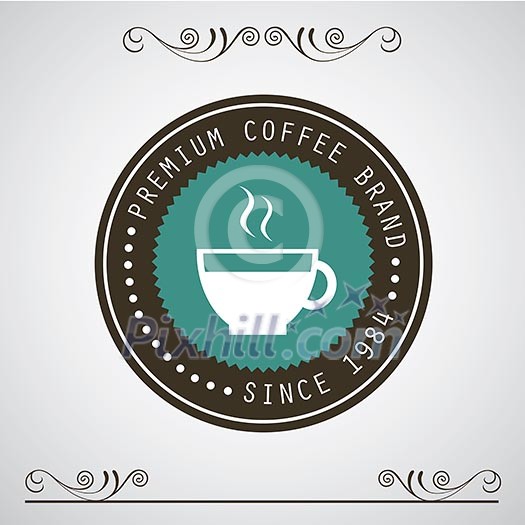 vector vintage coffee badges and labels 