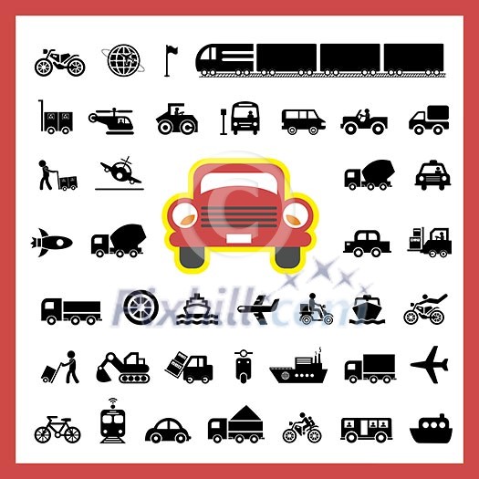 vector basic icon for transport 