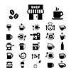 cup and coffee vector icon set   