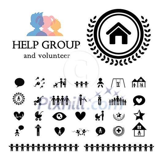 children action welfare stick figure icon children action welfare stick figure icon